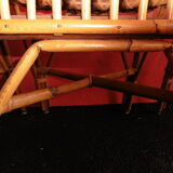 4 vintage wicker and rattan chairs 1970