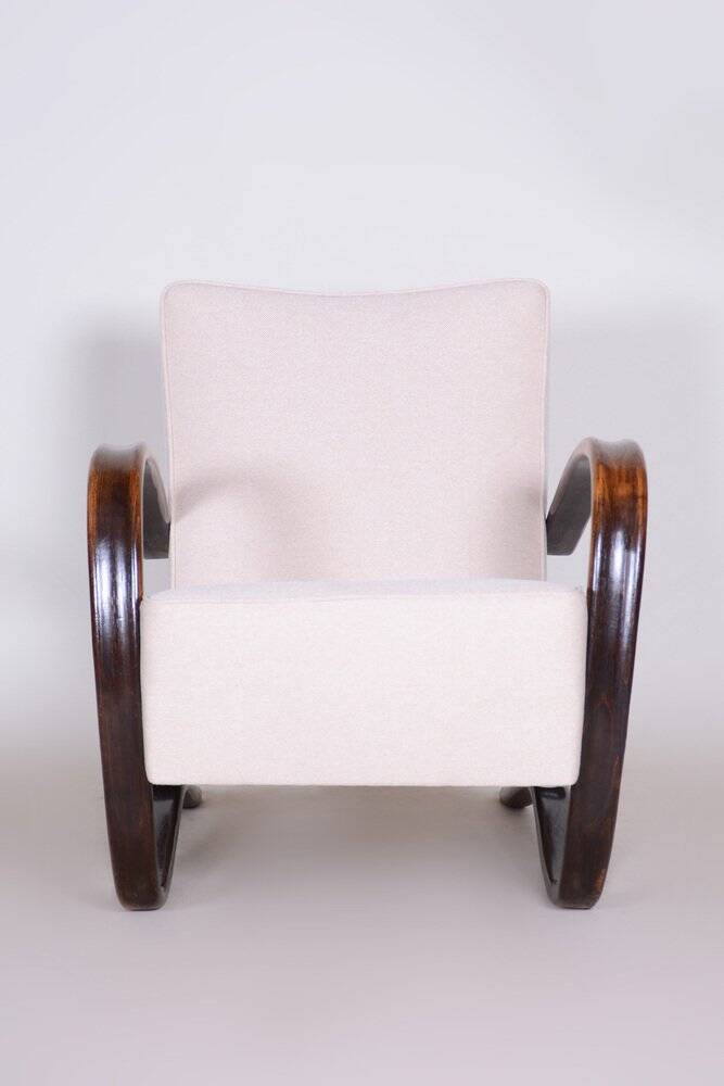 Fauteuil en hêtre Art Déco modèle H-269 attribué à Jindrich Halabala pour Up Zavody, ancienne Tchécoslovaquie, années 1930.