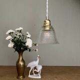 Vintage glass globe pendant light