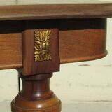 Art Deco square table in solid walnut, 14 people