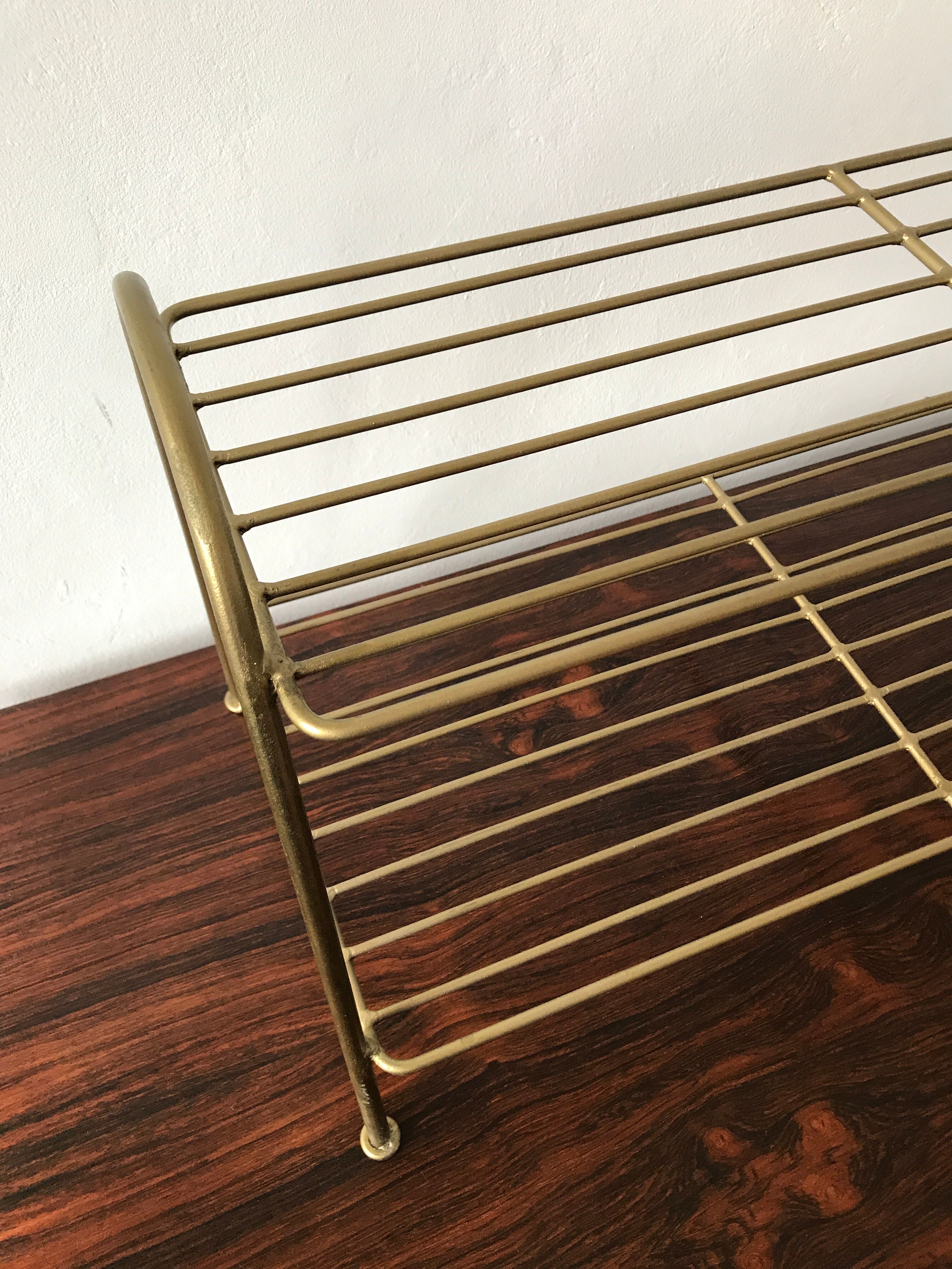 Gold metal shelf