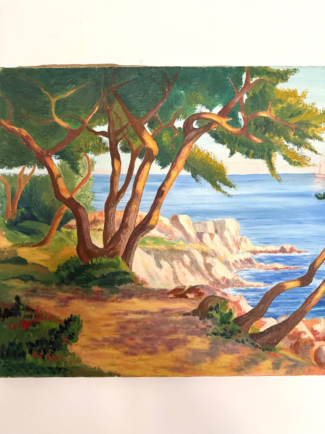 Oil on canvas by Raymond JAFFRÉ (1918-2003)