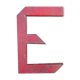 Letter signs - E - red