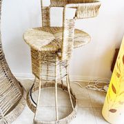 High rattan stool – creation by Roger Coster, 1970