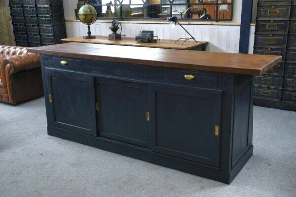 1950s pine sliding door counter