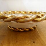 Woven coupe plate 1950s by E. Tessier