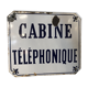 Plaque émaillée cabine téléphonique