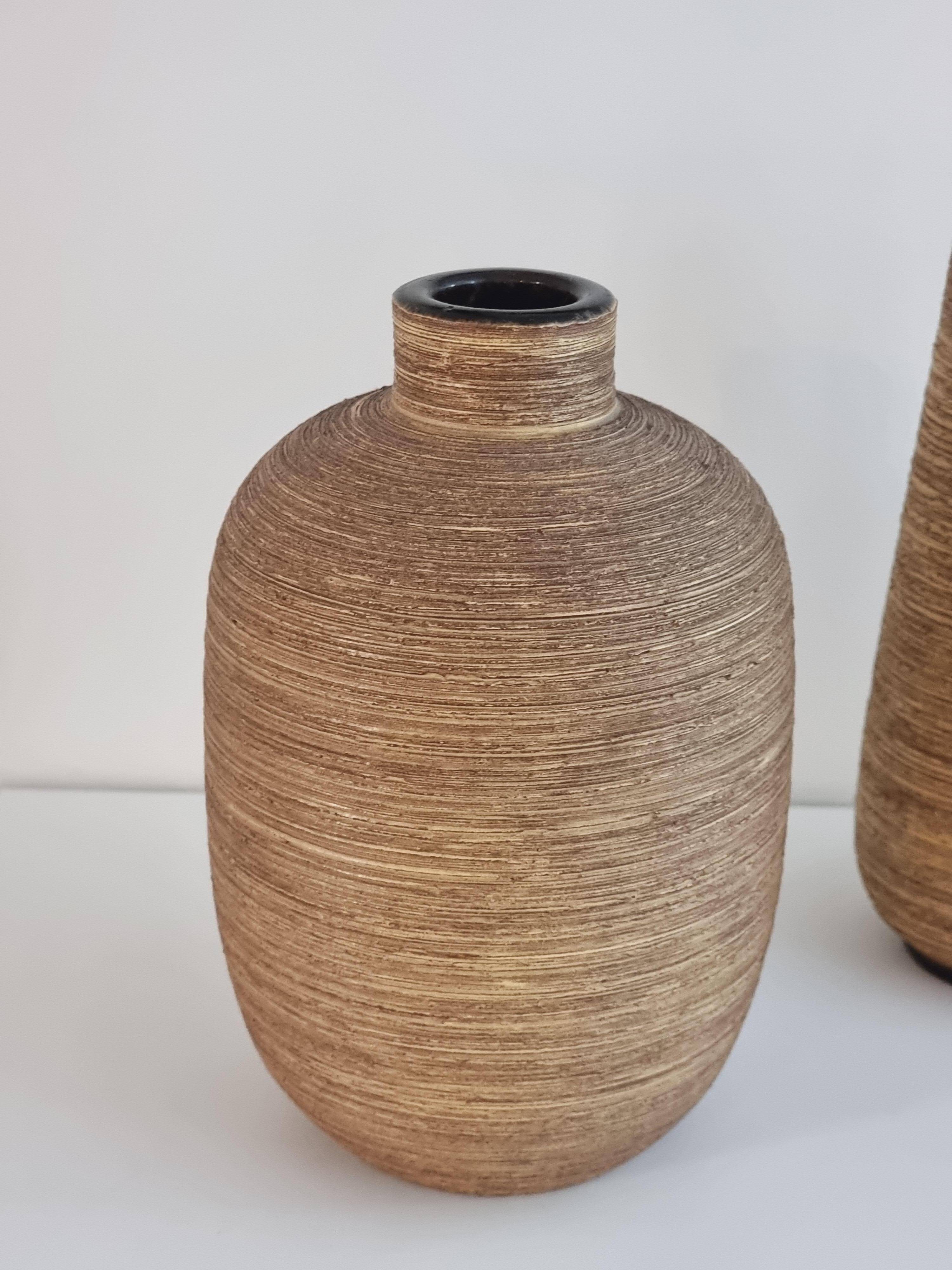 Set of two ceramic vases by Greta Runeborg for Ekeby, Scandinavian Modern