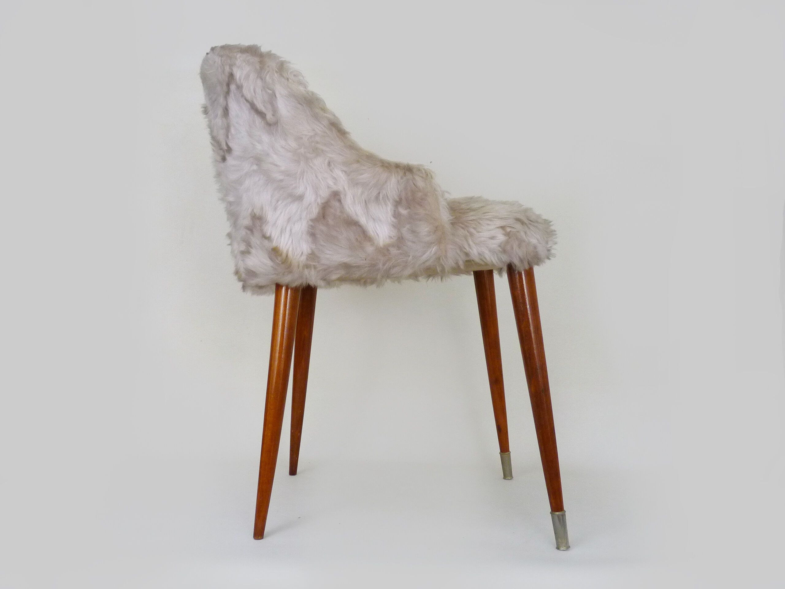 Pair of chairs moumoute wooden compass legs year 60