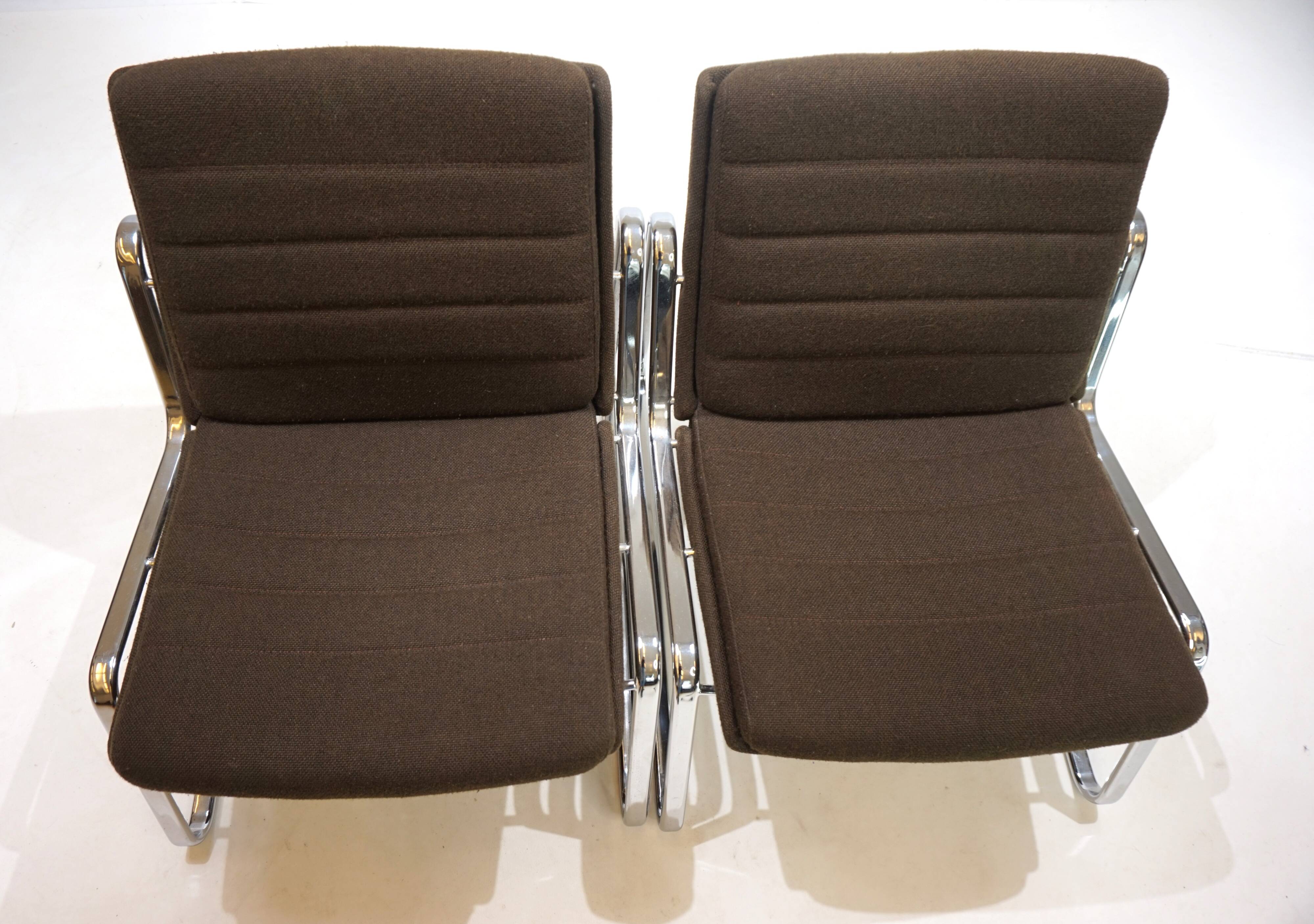 Set of two Drabert chrome lounge chairs by Gerd Lange, 1970