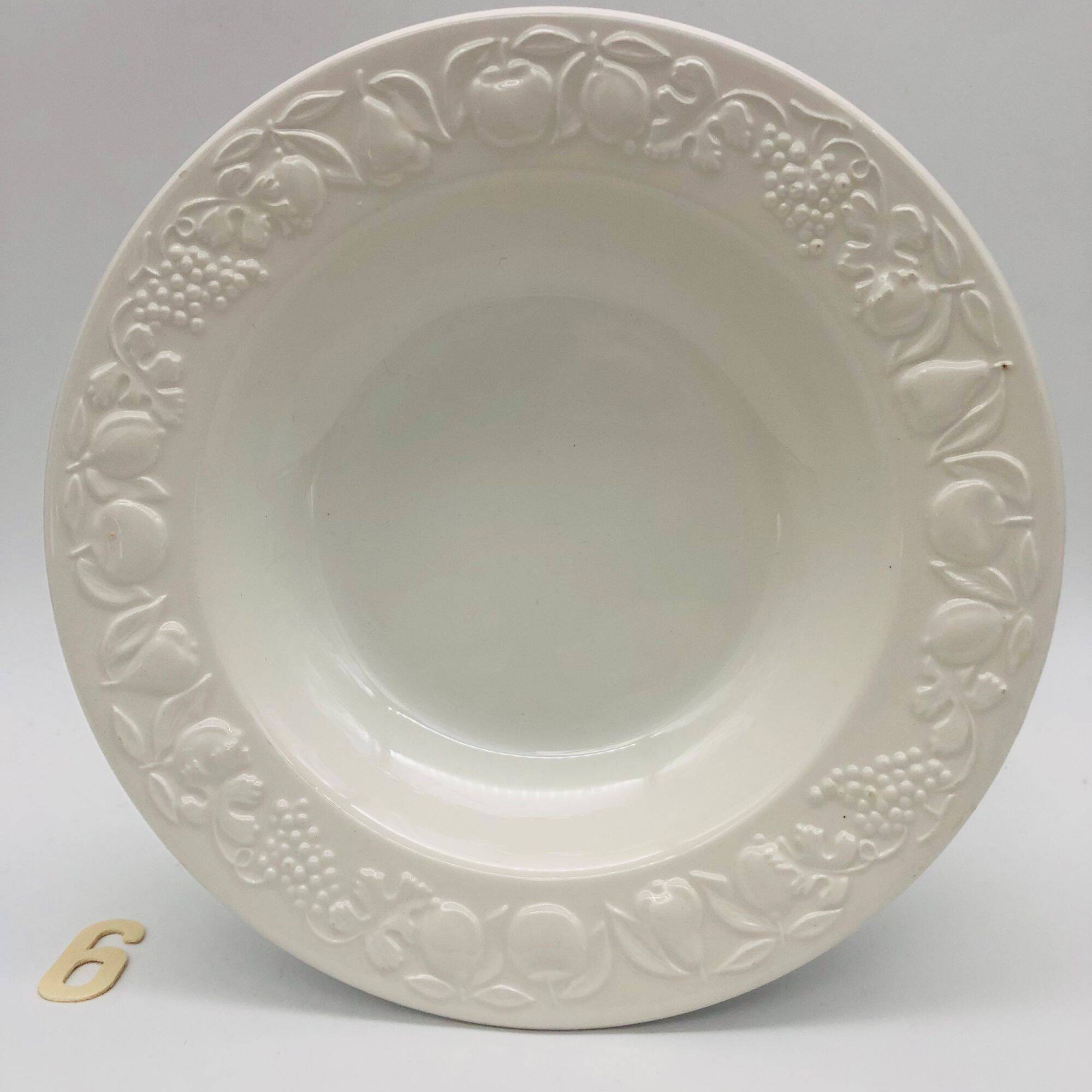 6 deep plates. Franco Giorgi by Quadrifoglio. Italy.