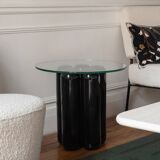 Ceramic pedestal table - BLACK