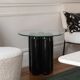Ceramic pedestal table - BLACK