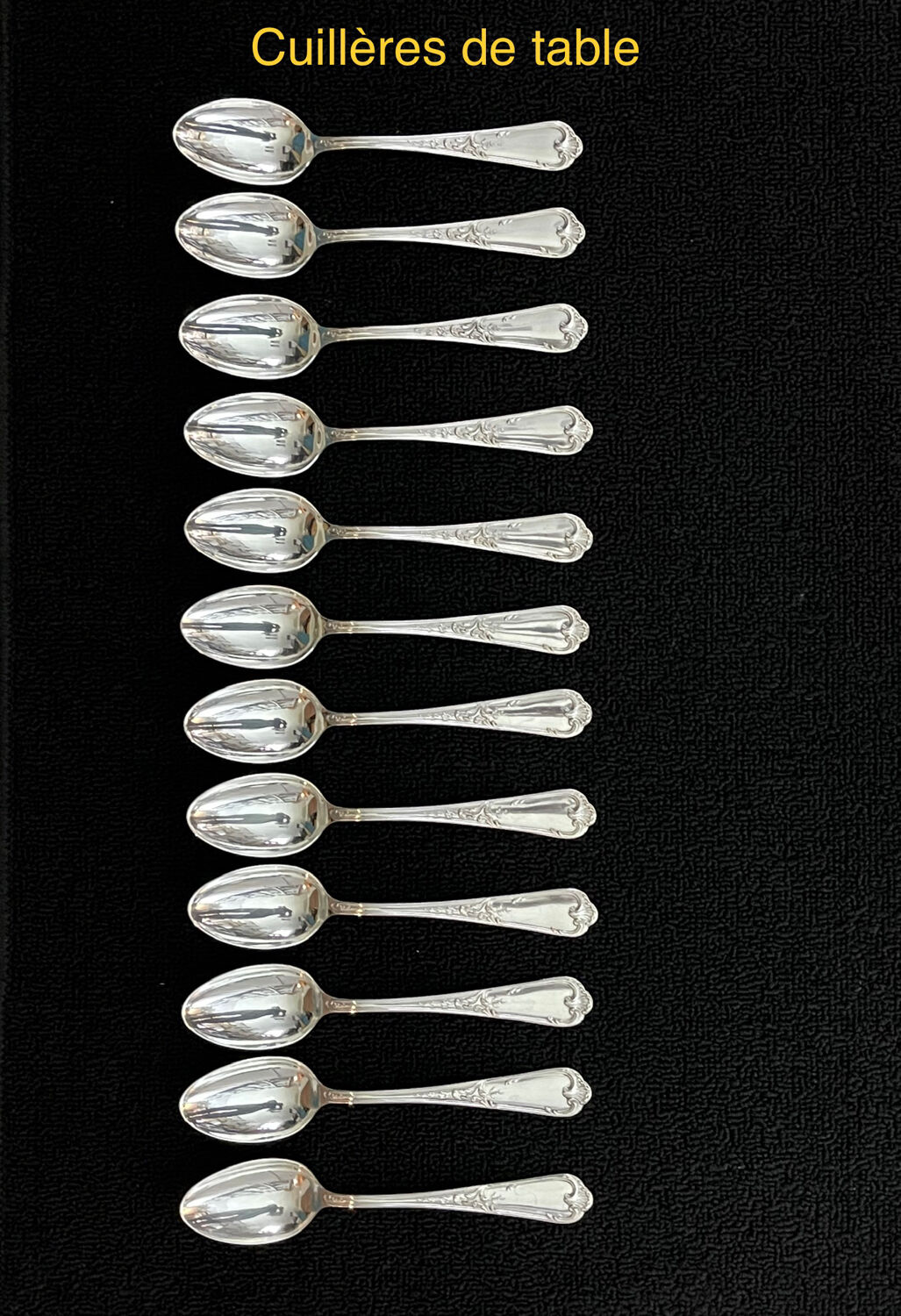 Ercuis cutlery set 131 pieces in metal Louis XV style, rocaille