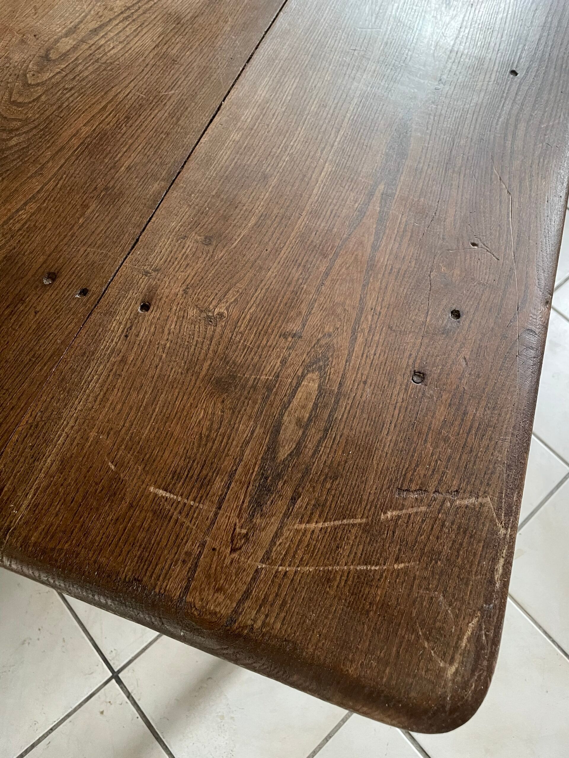 Solid oak farmhouse table