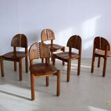 set of 5 dining chairs in style of Rainer Daumiller