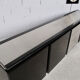 Steel and oak 70's enfilade by ludovico acerbis