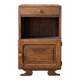 Art Deco bedside table in oak and pink marble