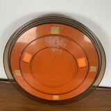Round Smoked Plexiglas Mirror – GILAC n°1813 – Vintage 1970s