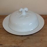 White porcelain butter or cheese dish