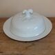 White porcelain butter or cheese dish