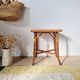 Vintage rattan stool or side table – 1960s Riviera style
