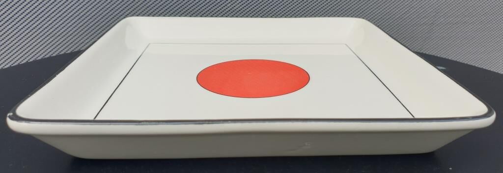 Lot of 6 square plates model Tokyo by Gien H2