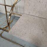 Bench armchair furniture chrome gold 70s