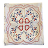 Nappe carré brodée bleu, blanc, rouge - 120x100 cm- coton
