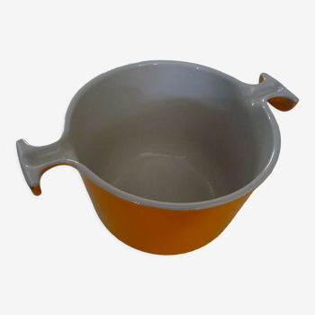 Pot à fondue Le Creuset par Enzo Mari fonte émaillée, 70s