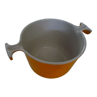 Fondue pot Le Creuset Enzo Mari enamelled cast iron, vintage 70s