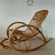 Natural rattan rocking chair - Vintage 1960s/70s