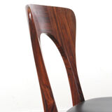 Suite of 4 Scandinavian chairs in Rio rosewood, Model Peter