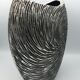 Vase in ceramic form and silver modernist effects 26.5 cm