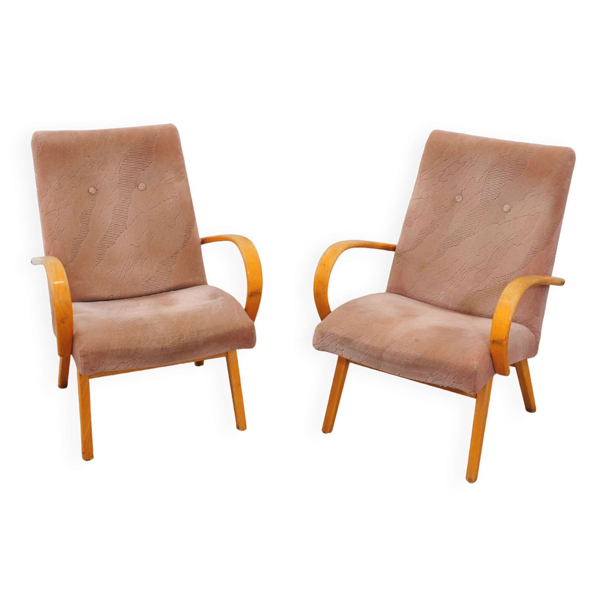 Pair of midcentury armchairs by Jaroslav Šmídek, 1960´s