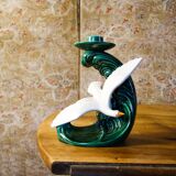 Barbotine candle holder from the 50s.