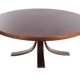 Vintage round coffee table in rosewood veneer, 60s design
