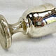 Painted blown glass egg cup with mercury gilding, 19th century.