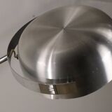 Vintage arc floor lamp with a chrome metal balance, 1970.