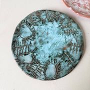 Pair of Vallauris ceramic dinner plates