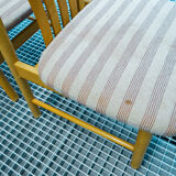 Pair of wide chairs made of solid wood Toyo Furniture made in Japan