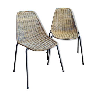 Paire de chaises “Basket” Gian Franco Legler