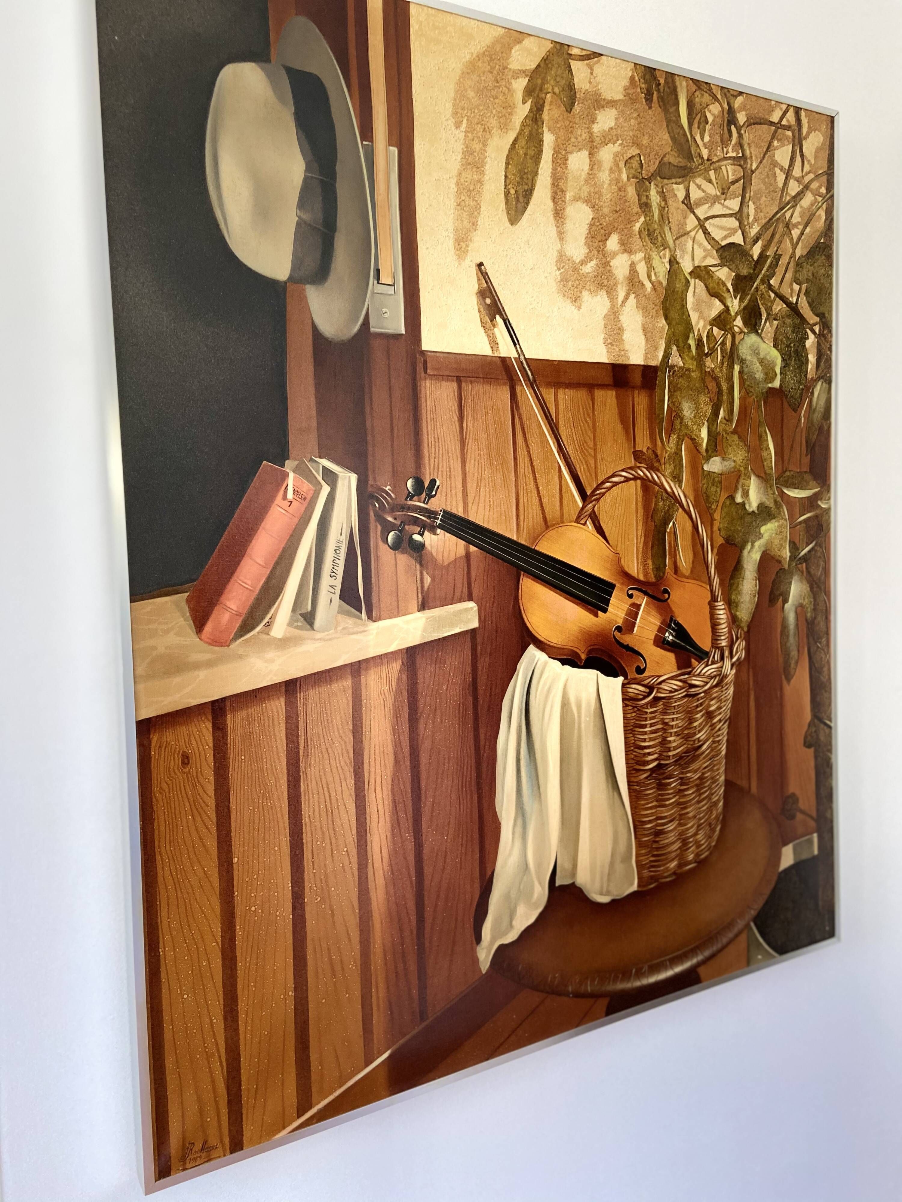 Oil "the symeal" signed and dated by artist Jacques Roulleaux