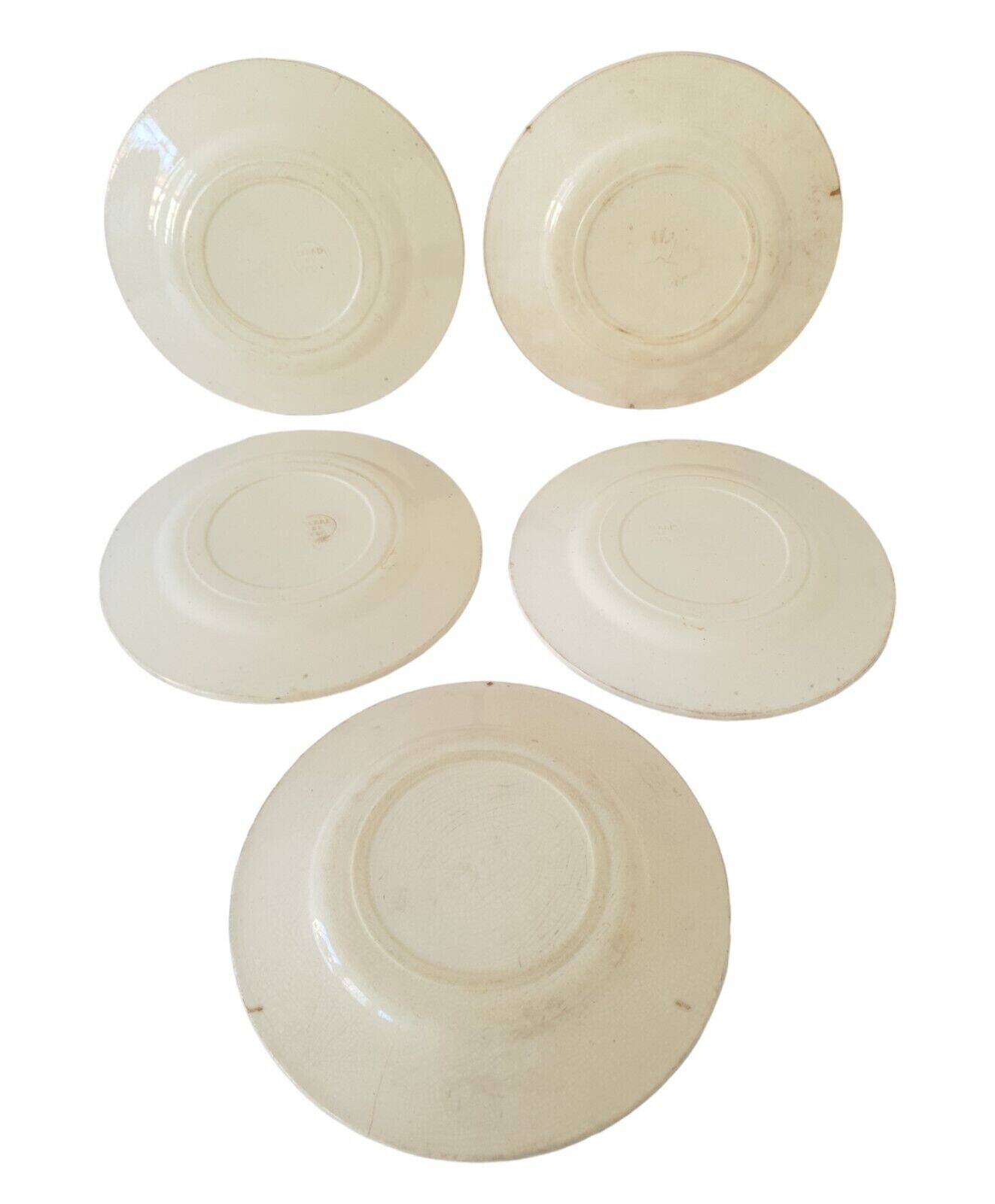 Lot Of 5 Plates François 1er Terre De Fer Model Salins D21.5 Cm