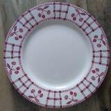 Earthenware serving dish with cherry decoration