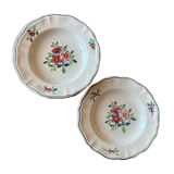 Set of 6 hollow plates Sarreguemines model Amazonas