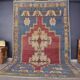 Oversize Handknotted Geometric Vintage Rug sku 1905
