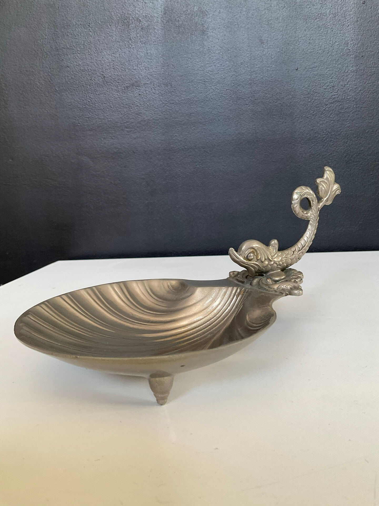 Antique Empire style silvered bronze catchall