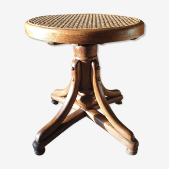 Tabouret de piano en bois courbé