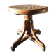 Curved wooden piano stool